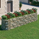 NNEVL Gabion Raised Bed Galvanised Iron 500x100x100 cm