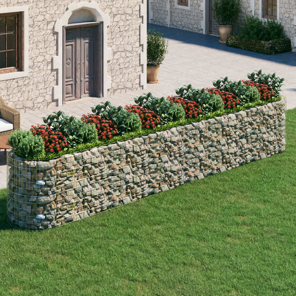 NNEVL Gabion Raised Bed Galvanised Iron 600x100x100 cm