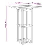 NNEVL Bistro Table 75x75x110 cm Solid Wood Acacia