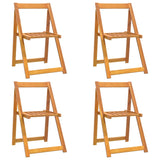 NNEVL Folding Garden Chairs 4 pcs Solid Wood Acacia