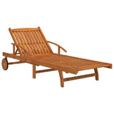 NNEVL Sun Loungers 2 pcs Solid Wood Acacia