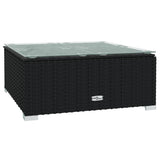 NNEVL 9 Piece Garden Lounge Set with Cushions Poly Rattan Black