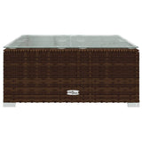 NNEVL 9 Piece Garden Lounge Set with Cushions Poly Rattan Brown