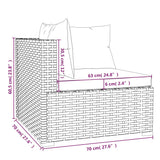 NNEVL 8 Piece Garden Lounge Set with Cushions Poly Rattan Black