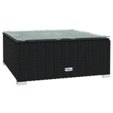NNEVL 13 Piece Garden Lounge Set with Cushions Poly Rattan Black