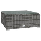NNEVL 13 Piece Garden Lounge Set with Cushions Poly Rattan Grey