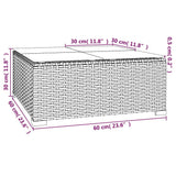 NNEVL 13 Piece Garden Lounge Set with Cushions Poly Rattan Grey