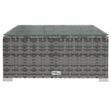 NNEVL 13 Piece Garden Lounge Set with Cushions Poly Rattan Grey