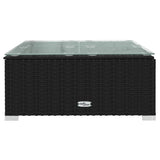 NNEVL 10 Piece Garden Lounge Set with Cushions Poly Rattan Black