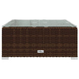 NNEVL 11 Piece Garden Lounge Set with Cushions Poly Rattan Brown