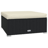 NNEVL 11 Piece Garden Lounge Set with Cushions Poly Rattan Black