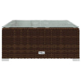 NNEVL 12 Piece Garden Lounge Set with Cushions Brown Poly Rattan