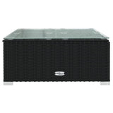 NNEVL 13 Piece Garden Lounge Set with Cushions Black Poly Rattan