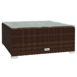 NNEVL 13 Piece Garden Lounge Set with Cushions Brown Poly Rattan