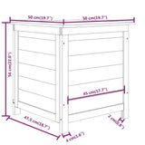NNEVL Outdoor Cushion Box 50x50x56 cm Solid Wood Fir