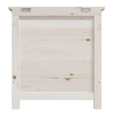NNEVL Outdoor Cushion Box White 50x50x56 cm Solid Wood Fir