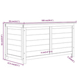 NNEVL Outdoor Cushion Box White 100x50x56 cm Solid Wood Fir