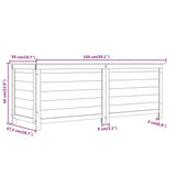 NNEVL Outdoor Cushion Box 150x50x56 cm Solid Wood Fir