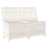 NNEVL Outdoor Cushion Box White 150x50x56 cm Solid Wood Fir