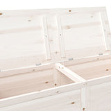NNEVL Outdoor Cushion Box White 150x50x56 cm Solid Wood Fir