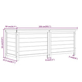 NNEVL Outdoor Cushion Box Anthracite 150x50x56 cm Solid Wood Fir