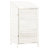 NNEVL Garden Shed White 55x52x112 cm Solid Wood Fir