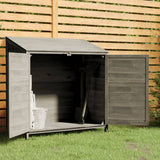 NNEVL Garden Shed Anthracite 102x52x112 cm Solid Wood Fir