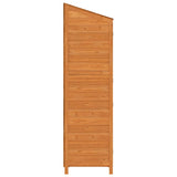 NNEVL Garden Shed Brown 55x52x174.5 cm Solid Wood Fir