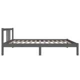 NNEVL Bed Frame Grey Solid Wood 92x187 cm Single Bed Size