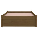 NNEVL Bed Frame Honey Brown Solid Wood 92x187 cm Single Bed Size