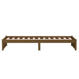 NNEVL Bed Frame Honey Brown Solid Wood 92x187 cm Single Bed Size