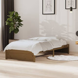 NNEVL Bed Frame Honey Brown Solid Wood 92x187 cm Single Bed Size