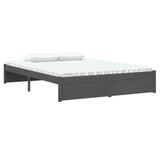 NNEVL Bed Frame Grey Solid Wood 137x187 Double Size