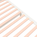 NNEVL Bed Frame White Solid Wood 183x203 cm King Size