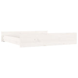 NNEVL Bed Drawers 2 pcs White Solid Wood Pine