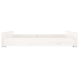 NNEVL Bed Drawers 2 pcs White Solid Wood Pine