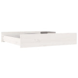 NNEVL Bed Drawers 2 pcs White Solid Wood Pine