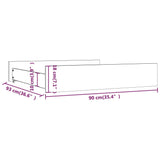 NNEVL Bed Drawers 2 pcs White Solid Wood Pine