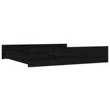 NNEVL Bed Drawers 2 pcs Black Solid Wood Pine