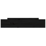 NNEVL Bed Drawers 2 pcs Black Solid Wood Pine