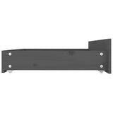 NNEVL Bed Drawers 4 pcs Grey Solid Wood Pine