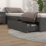 NNEVL Bed Drawers 4 pcs Grey Solid Wood Pine