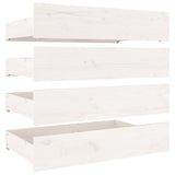 NNEVL Bed Drawers 4 pcs White Solid Wood Pine