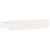 NNEVL Bed Drawers 4 pcs White Solid Wood Pine