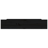 NNEVL Bed Drawers 4 pcs Black Solid Wood Pine