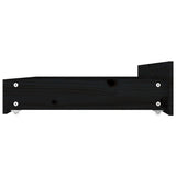 NNEVL Bed Drawers 4 pcs Black Solid Wood Pine