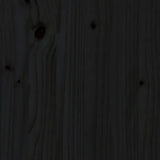 NNEVL Bed Drawers 4 pcs Black Solid Wood Pine