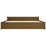 NNEVL Bed Frame Honey Brown Solid Wood 183x203 cm King Size