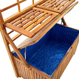 NNEVL Storage Box with Trellis 99x50x160 cm Solid Wood Acacia
