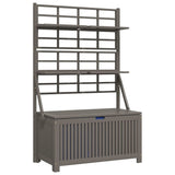 NNEVL Storage Box with Trellis Grey 99x50x160 cm Solid Wood Acacia